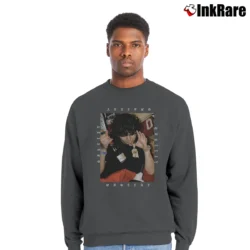 Men’s Shoreline Mafia Ohgeesy Fan Art Rap Crewneck Sweatshirt in charcoal | Cozy Fabric, Clean Style