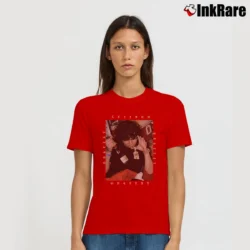 Women’s Shoreline Mafia Ohgeesy Fan Art Rap Signature T-Shirt in red | Soft, Flattering Fit