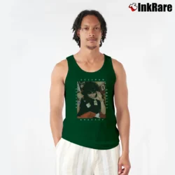 Men’s Shoreline Mafia Ohgeesy Fan Art Rap Tank Top in forest green | Breathable, Active-Friendly Design