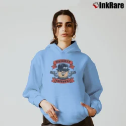 Women’s Short Dawg Hip Hop Graphic Cozy Hoodie in light blue | Warm, Structured, Stylish
