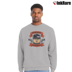 Men’s Short Dawg Hip Hop Graphic Crewneck Sweatshirt in sport grey | Cozy Fabric, Clean Style