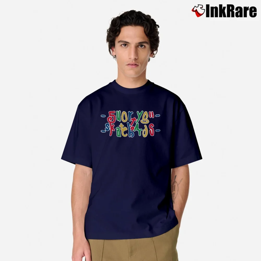 Men’s Shortys Skateboards Fuck You Graphic Classic T-Shirt in navy | Soft, Breathable Everyday Wear