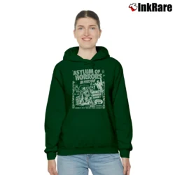 Women’s Show Art Asylum Of Horrors Spook Cozy Hoodie in forest green | Warm, Structured, Stylish