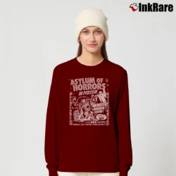 Women’s Show Art Asylum Of Horrors Spook Long-Sleeve Top in maroon | Sleek, Versatile, All-Season