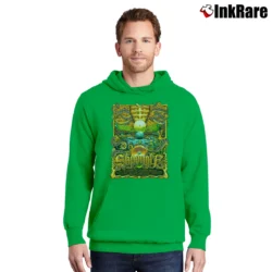 Men’s Shpongle Red Rocks 2019 Music Pullover Hoodie in irish green | Cozy, Durable, Modern Fit