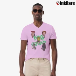 Men’s Shrek Bog Squad V-Neck Tee in light pink | Sharp, Breathable, Everyday Staple