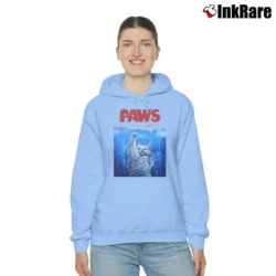 Women’s Siamese Cat Threat From The Deep Sea Paws Cozy Hoodie in light blue | Warm, Structured, Stylish