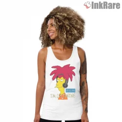 Sideshow Bob Frasier Im Listening Tv Crossover Shirt on white tank top for women graphic tee
