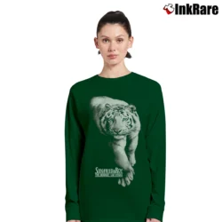 Women’s Siegfried & Roy White Tiger Las Vegas Long-Sleeve Top in forest green | Sleek, Versatile, All-Season