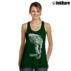 Women’s Siegfried & Roy White Tiger Las Vegas Tank Top in forest green | Lightweight, Movement-Friendly