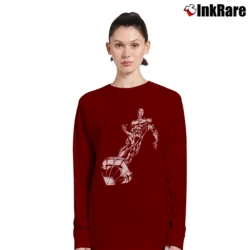 Women’s Silver Surfer Avengers Fantastic Four Marvel Superhero Long-Sleeve Top in maroon | Sleek, Versatile, All-Season