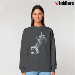 Women’s Silver Surfer Avengers Fantastic Four Marvel Superhero Relaxed Sweatshirt in charcoal | Soft, Laid-Back Vibe