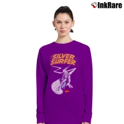 Women’s Silver Surfer Marvel Comics Graphic Long-Sleeve Top in purple | Sleek, Versatile, All-Season