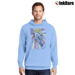 Men’s Silver Surfer Marvel Comics Live Action Movie Pullover Hoodie in light blue | Cozy, Durable, Modern Fit