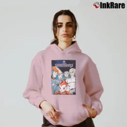 Women’s Silverhawks Retro Cartoon Superhero Cozy Hoodie in light pink | Warm, Structured, Stylish