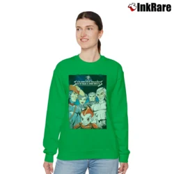 Women’s Silverhawks Retro Cartoon Superhero Relaxed Sweatshirt in irish green | Soft, Laid-Back Vibe