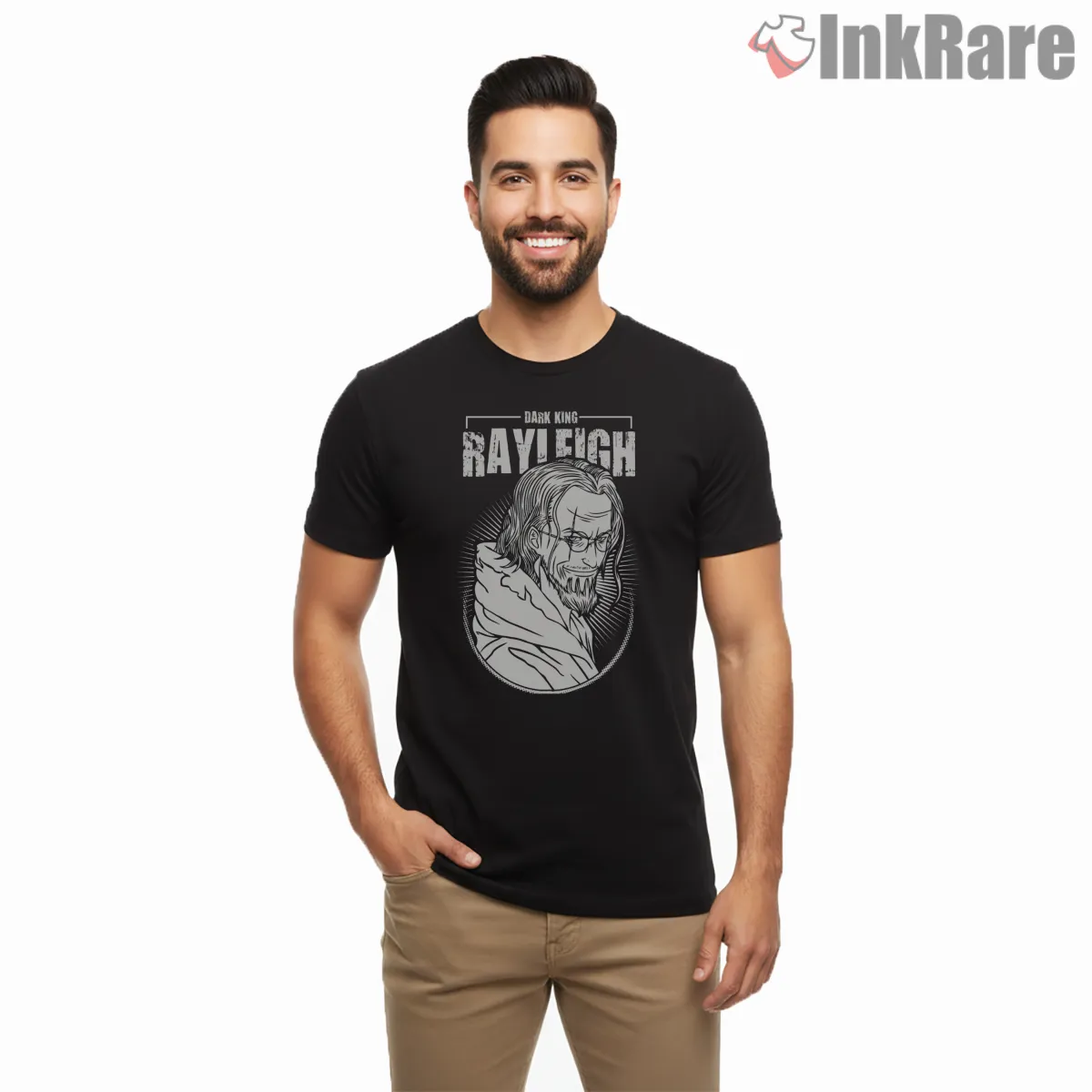 Silvers Rayleigh Dark King Legacy Anime Short Sleeve Black Silvers Rayleigh Dark King Legacy Anime Shirt on black short sleeve shirt for men graphic tee