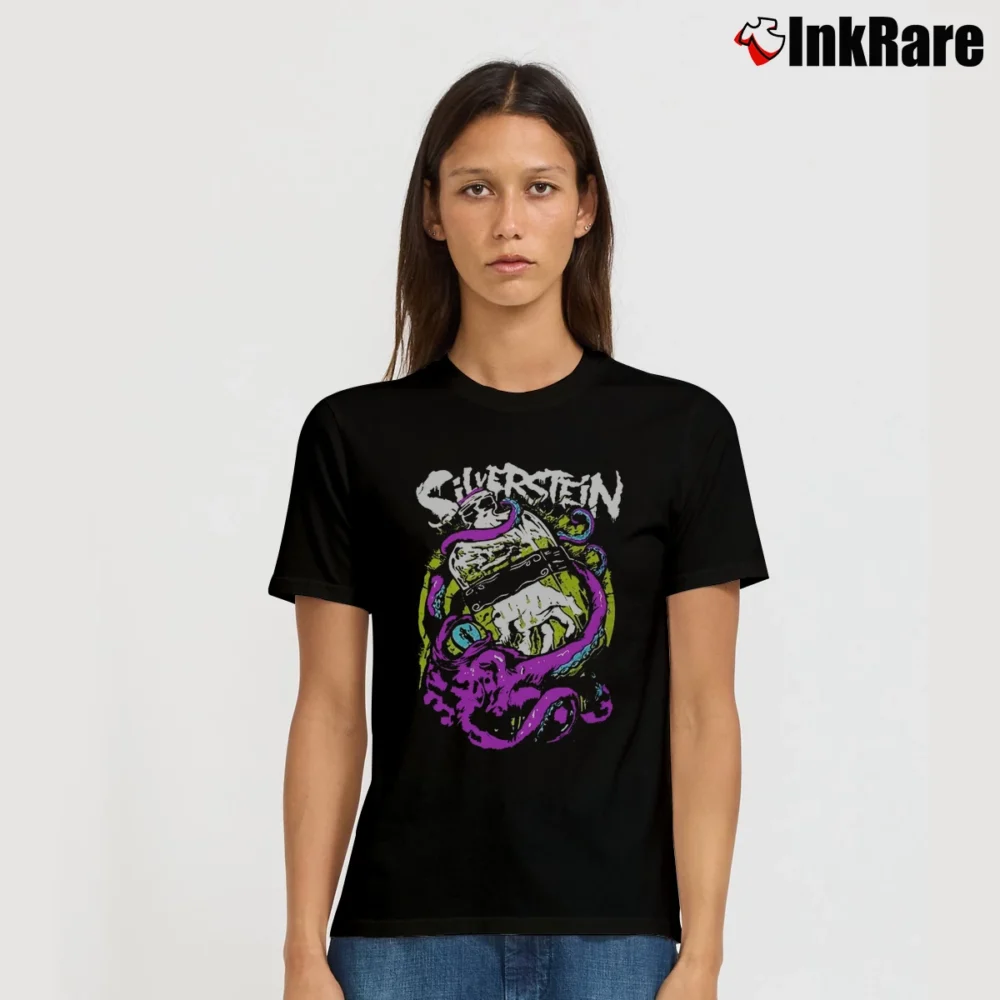 Women’s Silverstein Whiskey Octopus Band Signature T-Shirt in black | Soft, Flattering Fit