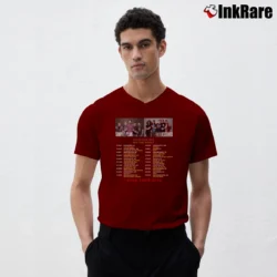 Men’s Simple Plan State Champs Tour 2019 V-Neck Tee in maroon | Sharp, Breathable, Everyday Staple