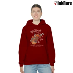 Women’s Simply Southern All My Memories Cozy Hoodie in maroon | Warm, Structured, Stylish