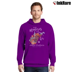 Men’s Simply Southern All My Memories Pullover Hoodie in purple | Cozy, Durable, Modern Fit