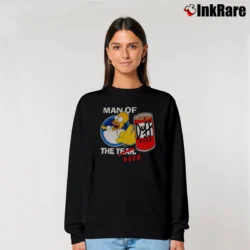 Women’s Simpsons 2003 Man of the Beer Duff Exclusive Relaxed Sweatshirt in black | Soft, Laid-Back Vibe
