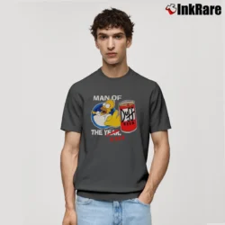 Men’s Simpsons 2003 Man of the Beer Duff Exclusive Classic T-Shirt in charcoal | Soft, Breathable Everyday Wear