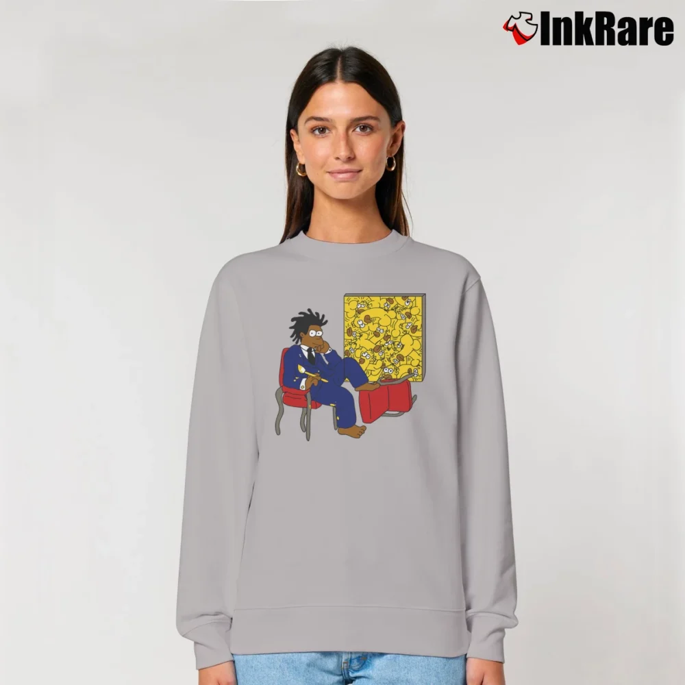 Women’s Simpsons Basquiat Classic Relaxed Sweatshirt in sport grey | Soft, Laid-Back Vibe