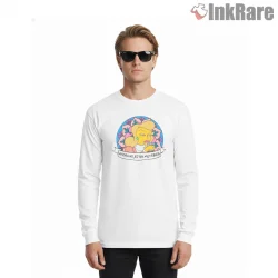 Simpsons Floral Portrait Artistic Cartoon Design Shirt on white long sleeve shirt for men graphic tee