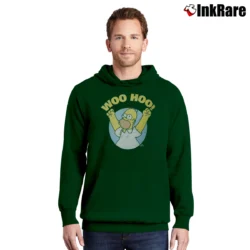 Men’s Simpsons Homer Woo Hoo Pullover Hoodie in forest green | Cozy, Durable, Modern Fit