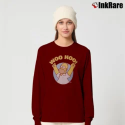 Women’s Simpsons Homer Woo Hoo Long-Sleeve Top in maroon | Sleek, Versatile, All-Season