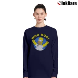 Women’s Simpsons Homer Woo Hoo Long-Sleeve Top in navy | Sleek, Versatile, All-Season