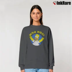 Women’s Simpsons Homer Woo Hoo Relaxed Sweatshirt in charcoal | Soft, Laid-Back Vibe
