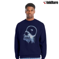 Men’s Simpsons Homer Xray Crewneck Sweatshirt in navy | Cozy Fabric, Clean Style