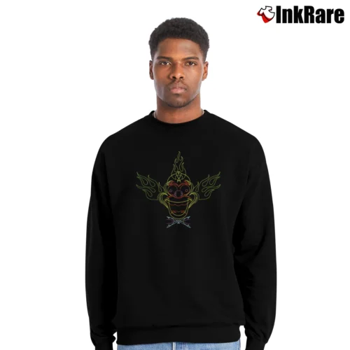 Simpsons Krusty Pinstripe Men’s Crewneck Sweatshirt in black – Soft & Durable Men’s Simpsons Krusty Pinstripe Crewneck Sweatshirt in black | Cozy Fabric, Clean Style