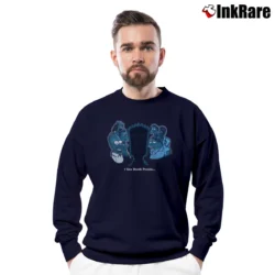 Men’s Simpsons S M Black Ghost Bart Simpson Homer Simpson Sixth Sense I See Numb People Cartoon Crewneck Sweatshirt in navy | Cozy Fabric, Clean Style