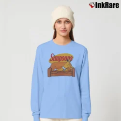Women’s Simpsons Seinfeld Long-Sleeve Top in light blue | Sleek, Versatile, All-Season