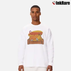 Men’s Simpsons Seinfeld Long-Sleeve Shirt in white | Sleek, Lightweight, Year-Round Wear
