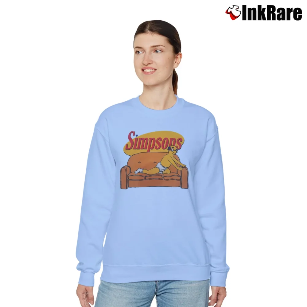 Women’s Simpsons Seinfeld Relaxed Sweatshirt in light blue | Soft, Laid-Back Vibe