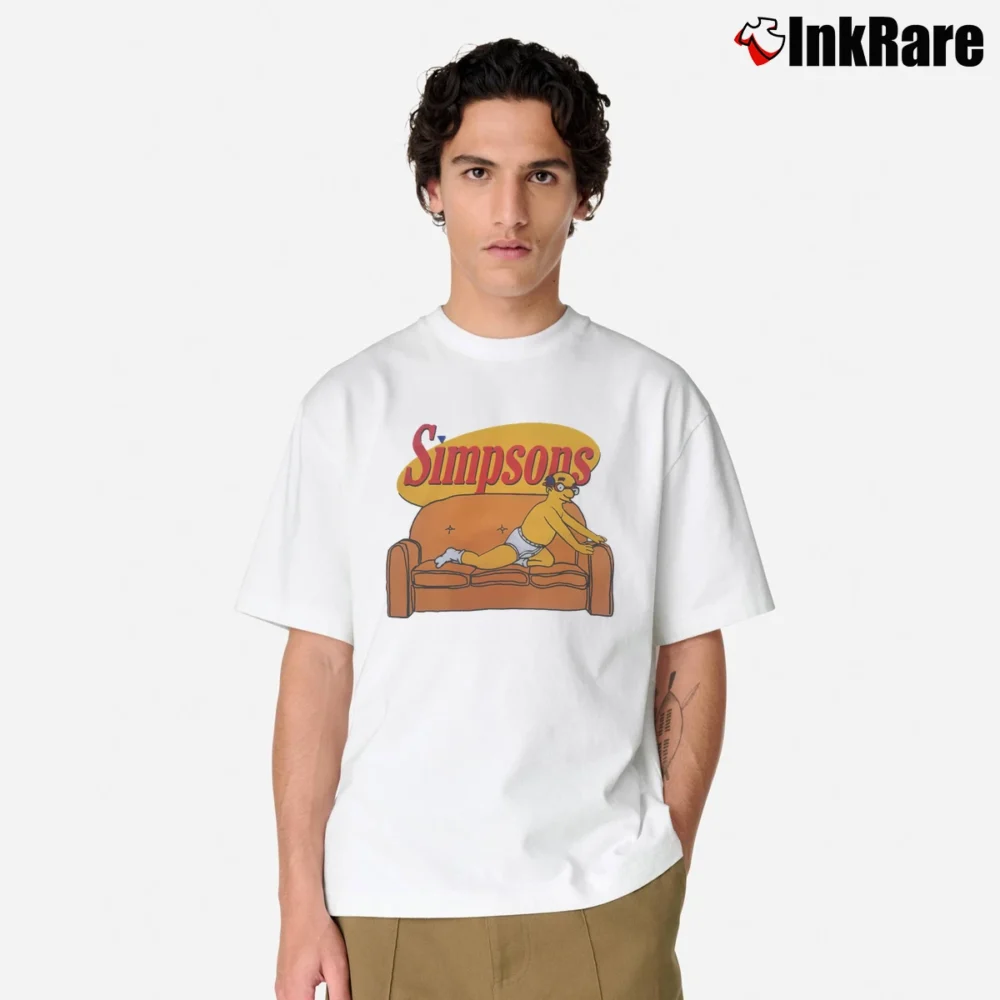 Men’s Simpsons Seinfeld Classic T-Shirt in white | Soft, Breathable Everyday Wear