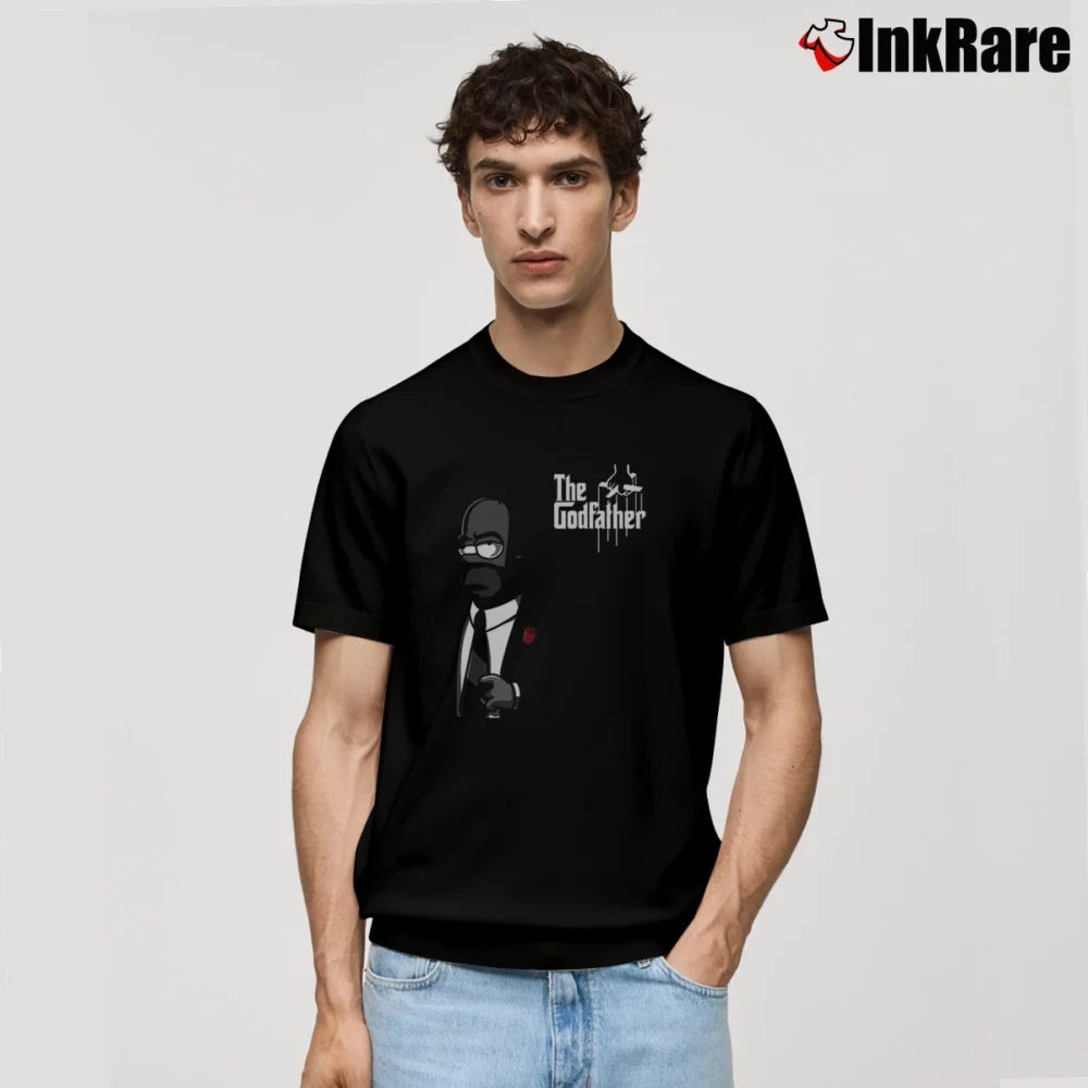 Men’s Simpsons The Godfather Classic T-Shirt in black | Soft, Breathable Everyday Wear
