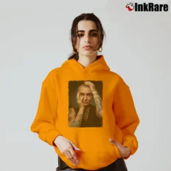 Women’s sinead o'connor vintage iconic 90s music Cozy Hoodie in orange | Warm, Structured, Stylish