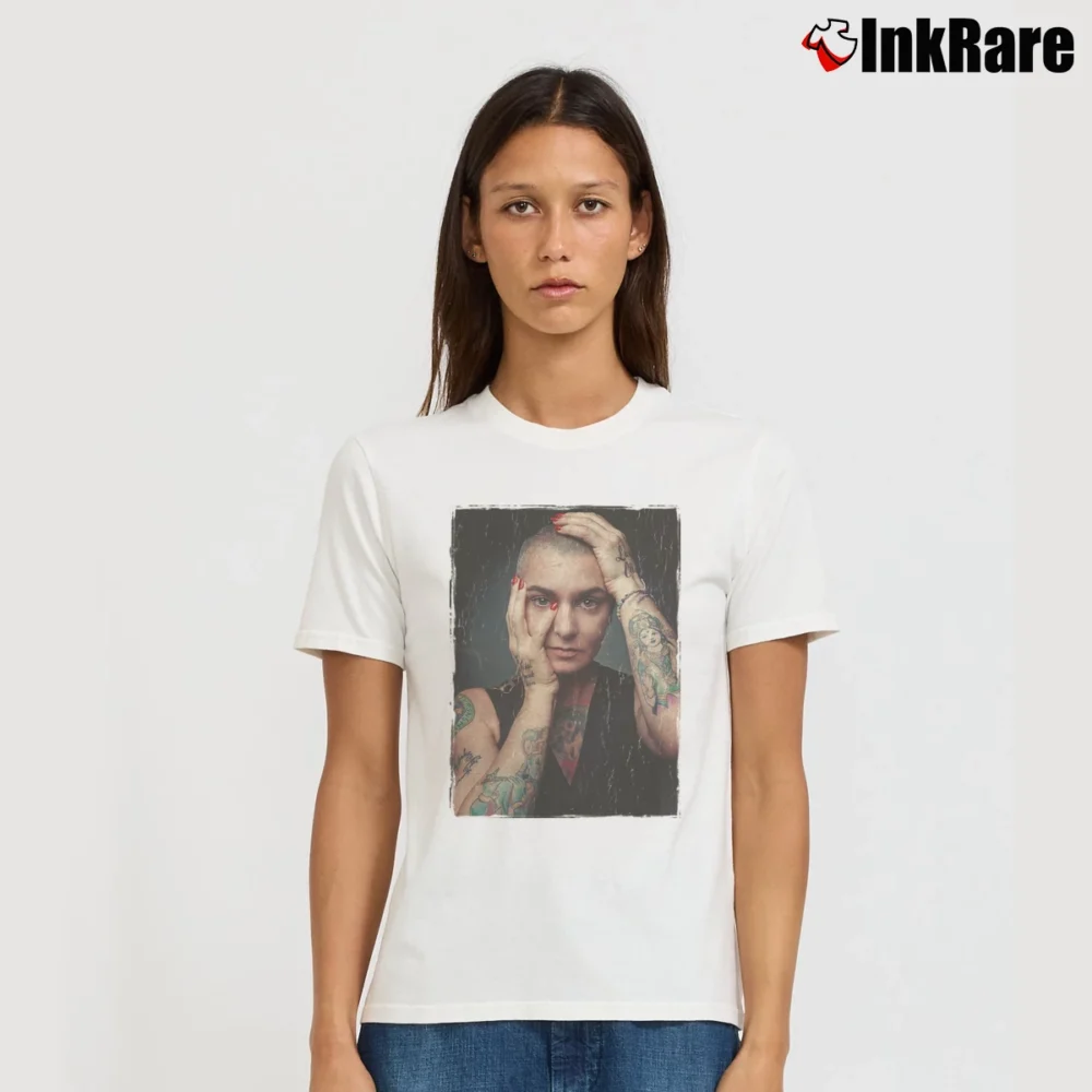 Women’s sinead o'connor vintage iconic 90s music Signature T-Shirt in white | Soft, Flattering Fit