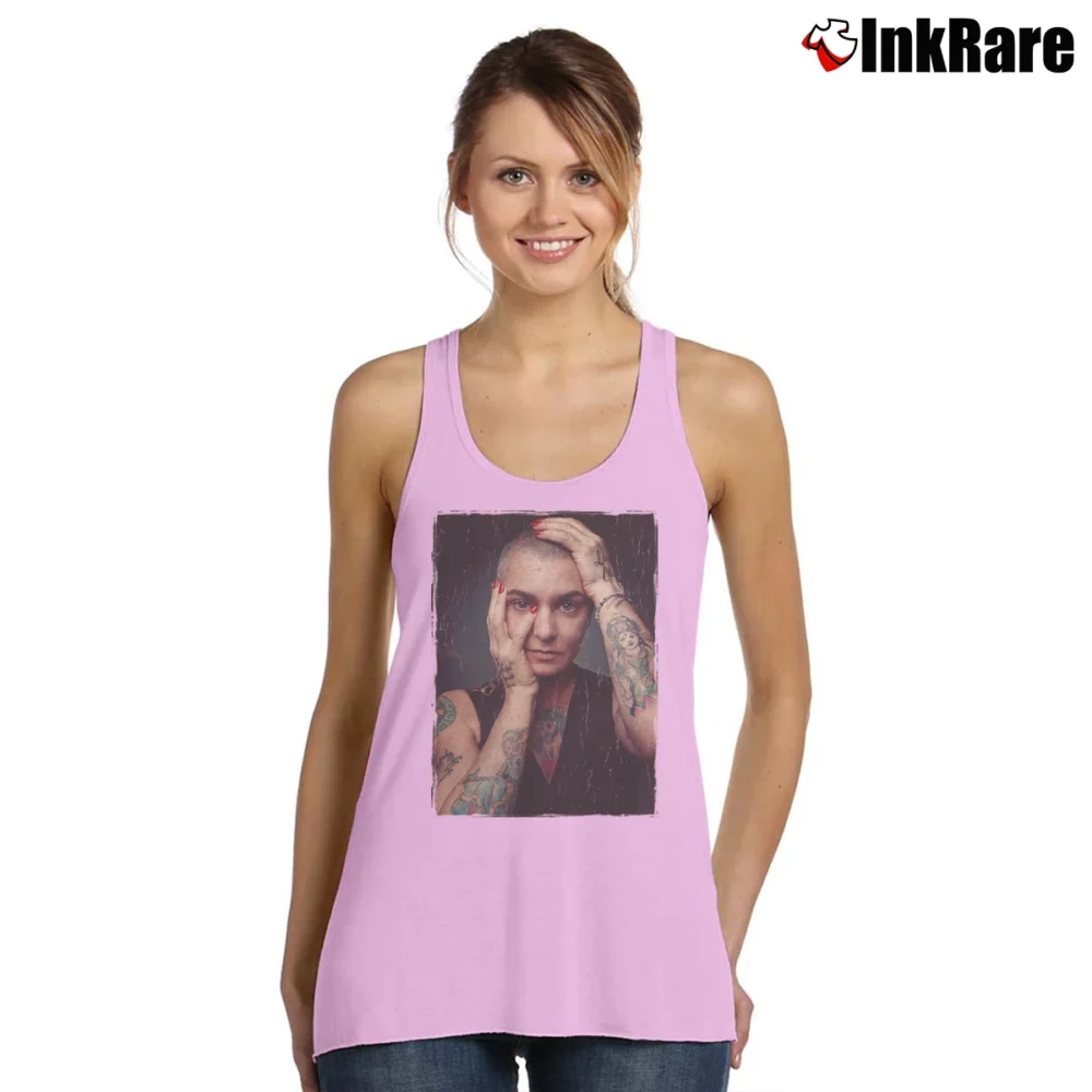 Women’s sinead o'connor vintage iconic 90s music Tank Top in light pink | Lightweight, Movement-Friendly
