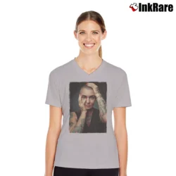 Women’s sinead o'connor vintage iconic 90s music V-Neck Tee in sport grey | Chic Neckline, Soft Texture