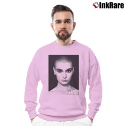 Men’s sinead o'connor vintage retro alternative icon Crewneck Sweatshirt in light pink | Cozy Fabric, Clean Style