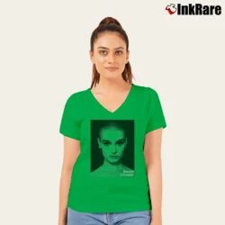 Women’s sinead o'connor vintage retro alternative icon V-Neck Tee in irish green | Chic Neckline, Soft Texture