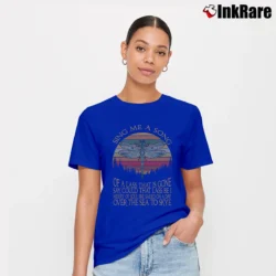 Women’s Sing Me A Song Of A Lass Dragonfly Signature T-Shirt in royal blue | Soft, Flattering Fit