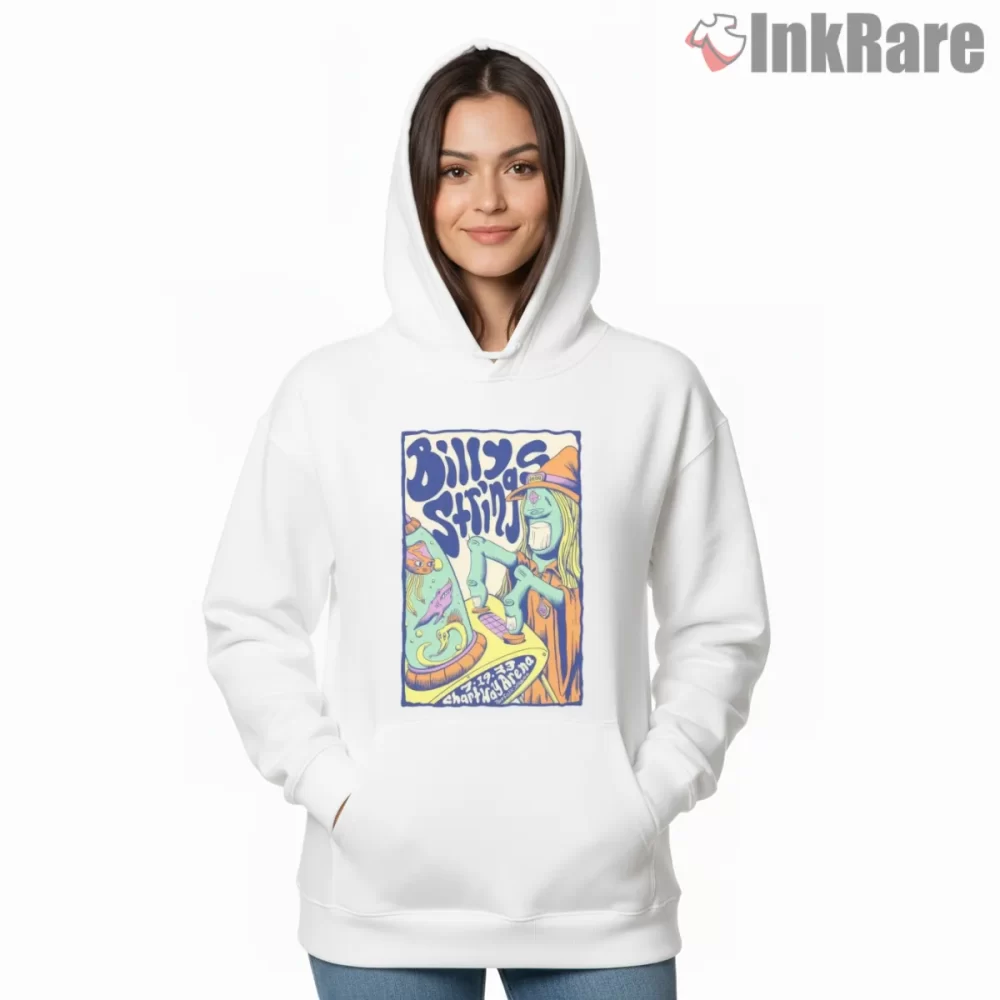Singer Billy Strings Music Tour Poster Shirt on white hoodie for women graphic tee