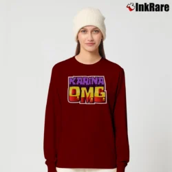 Women’s Sis Vs Bro Karinaomg Logo Gift Long-Sleeve Top in maroon | Sleek, Versatile, All-Season